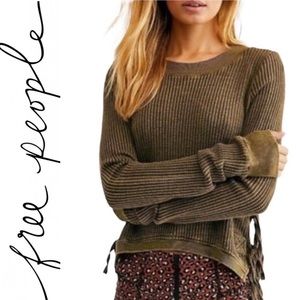 🌟 MUST GO 🌟 Free people cropped interlaken long sleeve top